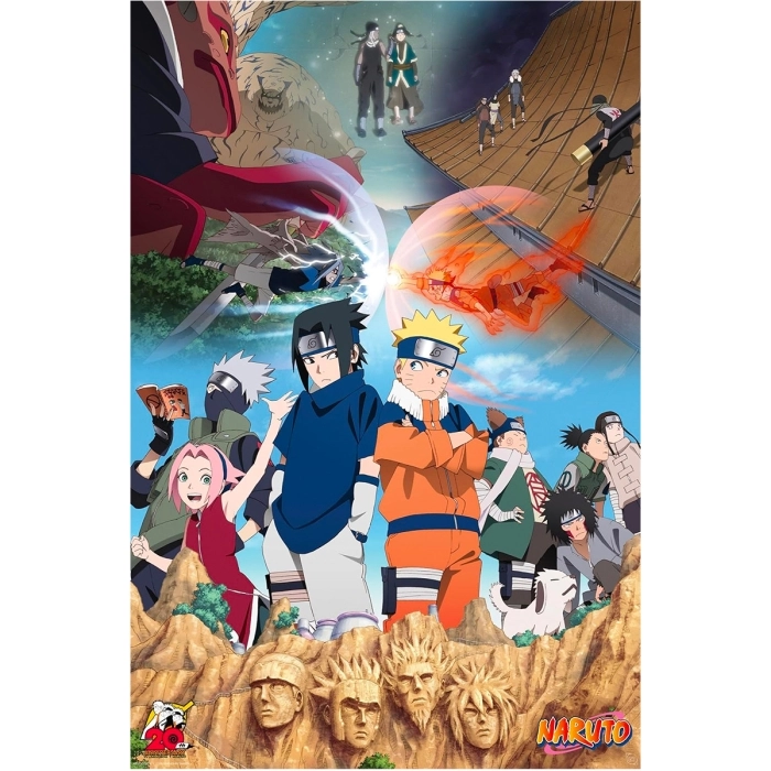 naruto - poster maxi 91,5x61cm - will of fire