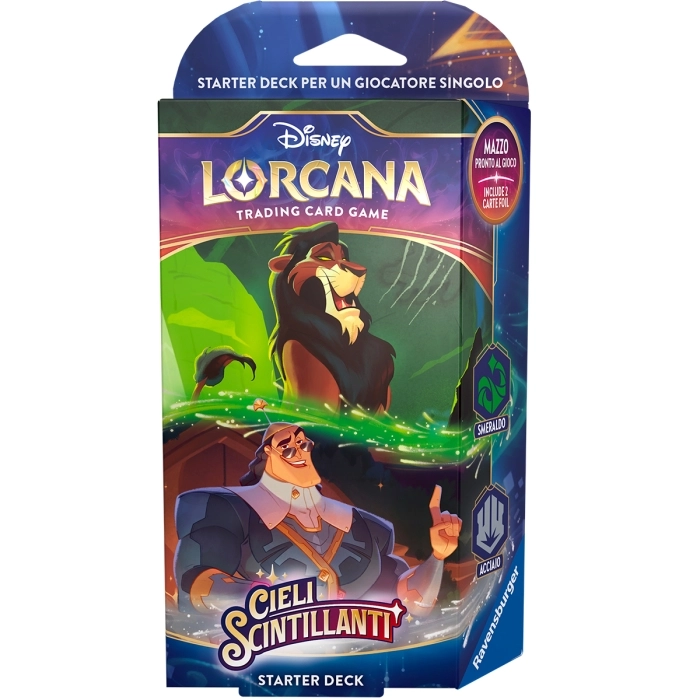 lorcana - cieli scintillanti - smeraldo & acciaio - starter deck (ita)