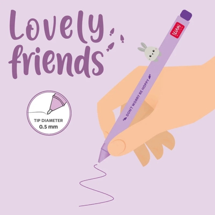 penna gel - lovely friends - bunny