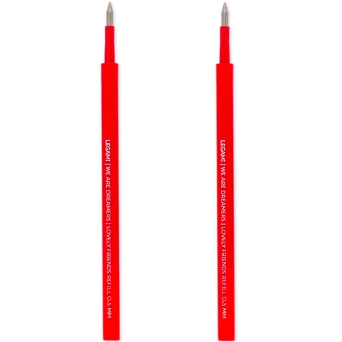 set di 2 refill per penna gel - lovely friends - red