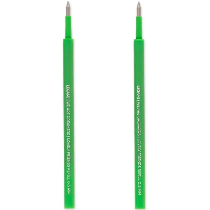 set di 2 refill per penna gel - lovely friends - green