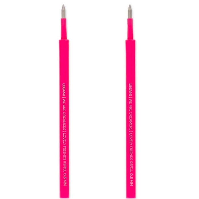 set di 2 refill per penna gel - lovely friends - pink