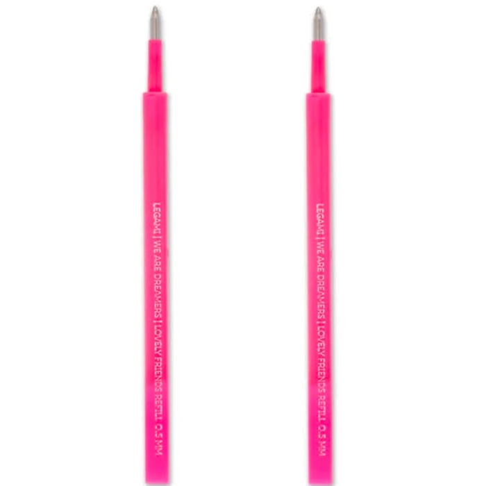 set di 2 refill per penna gel - lovely friends - neon pink