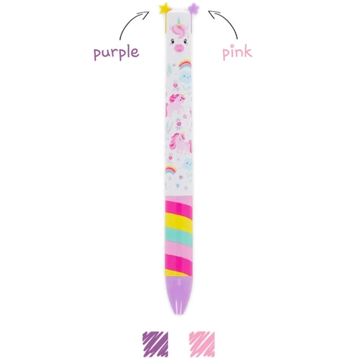 penna a due colori - click&clack - unicorn