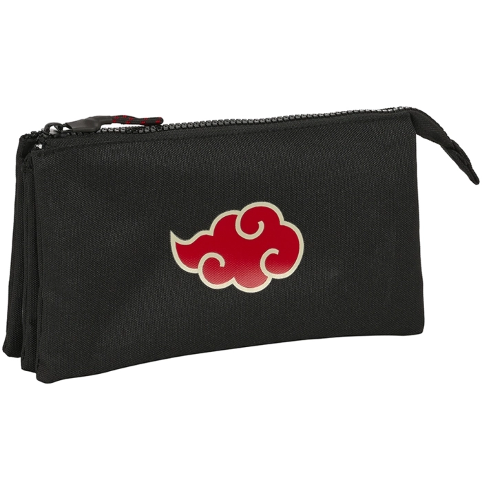 naruto shippuden - astuccio 3 tasche - akatsuki