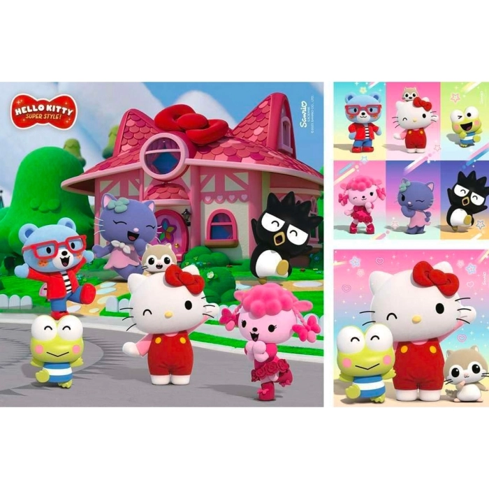 hello kitty - puzzle 3x49 pezzi