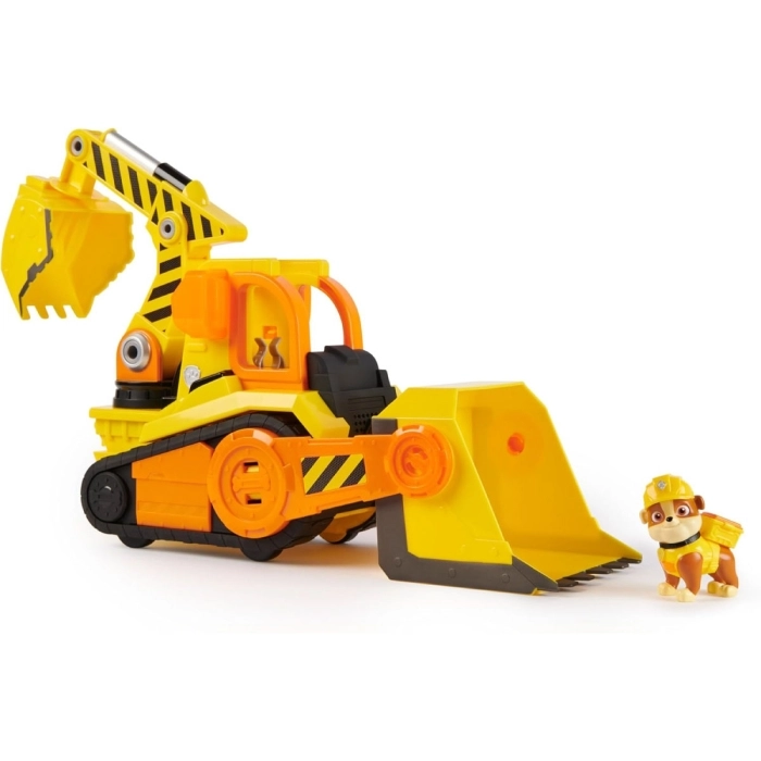 paw patrol rubble and crew - veicolo deluxe di rubble