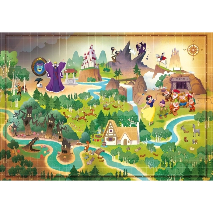 disney: snow white - story maps - puzzle 1000 pezzi