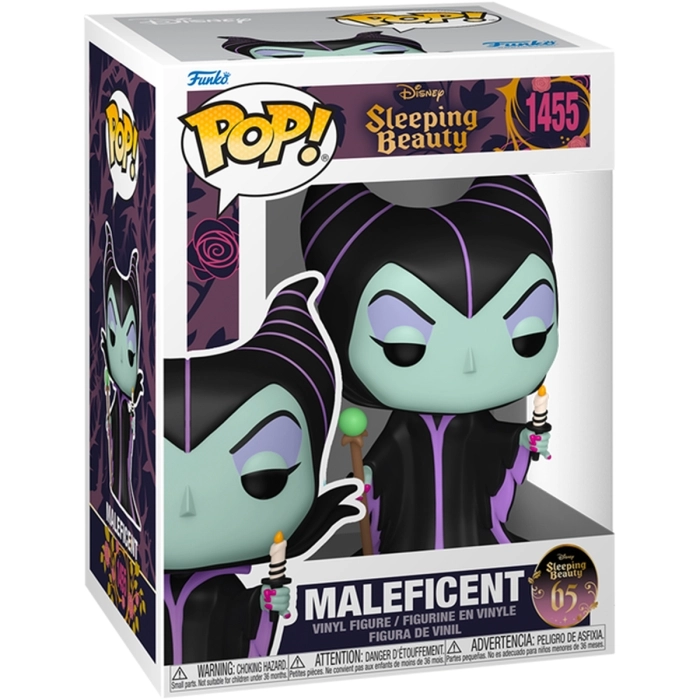 disney: sleeping beauty 65th anniversary - maleficient with candle 9cm - funko pop 1455