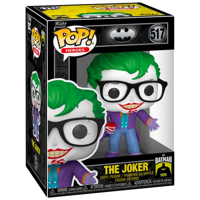 batman 85th anniversary - joker with teeth (1989) 9cm - funko pop 517