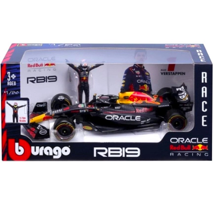 f1 red bull racing rb19 (2023) #1 w/verstappen figure - 1:24