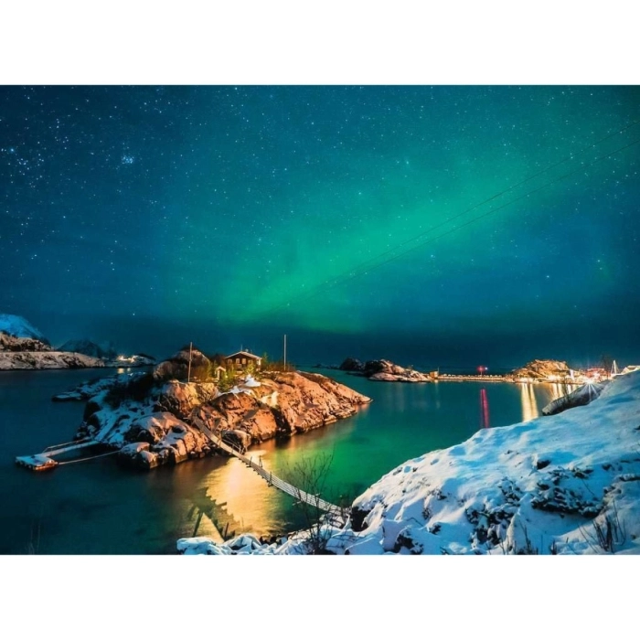 northen lights troms, norway - puzzle 500 pezzi