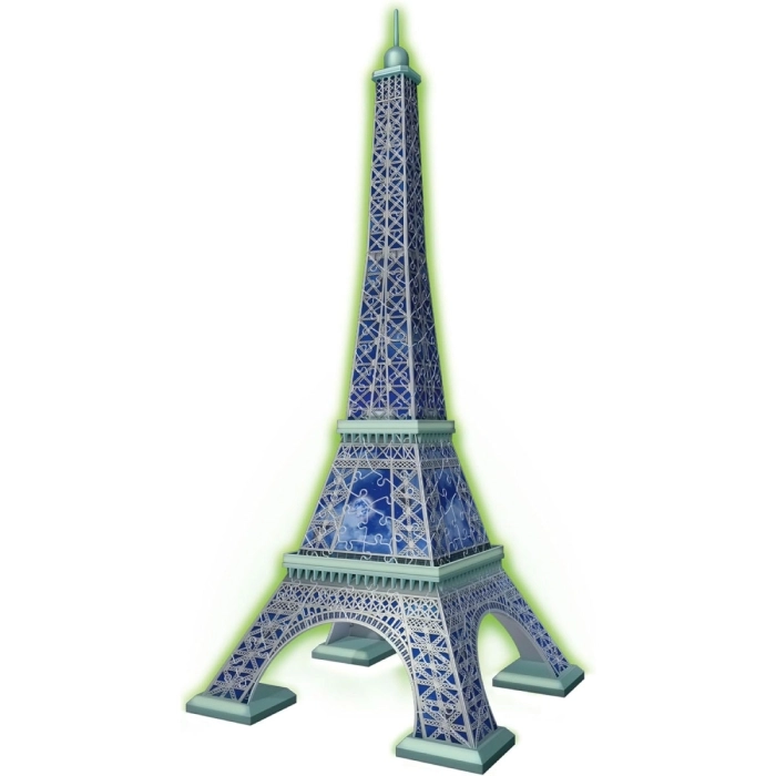 glow in the dark - torre eiffel - puzzle 3d