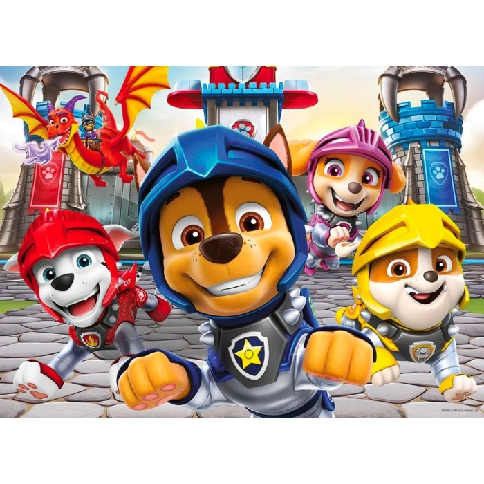 paw patrol rescue knights - puzzle 100 pezi