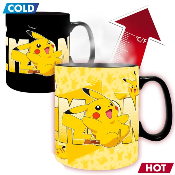 pokemon - tazza heat change 460ml - pikachu