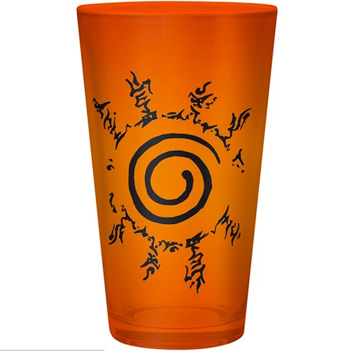 naruto shippuden - bicchiere large 400ml - konoha & seal