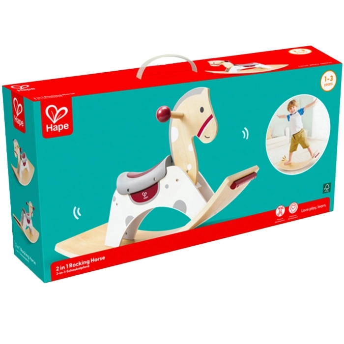 cavallo a dondolo 2 in 1 con balance board