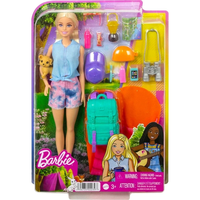 barbie siamo in due malibu in campeggio - bambola con accessori