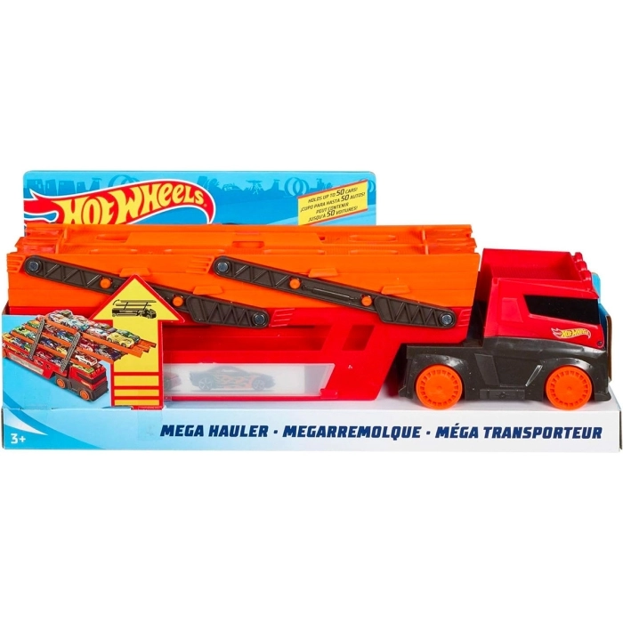 hot wheels mega red hauler