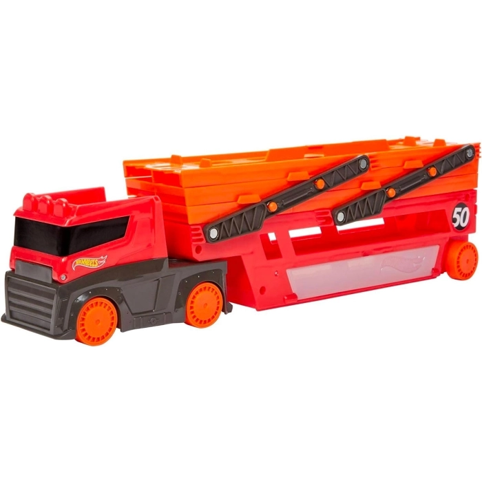 hot wheels mega red hauler