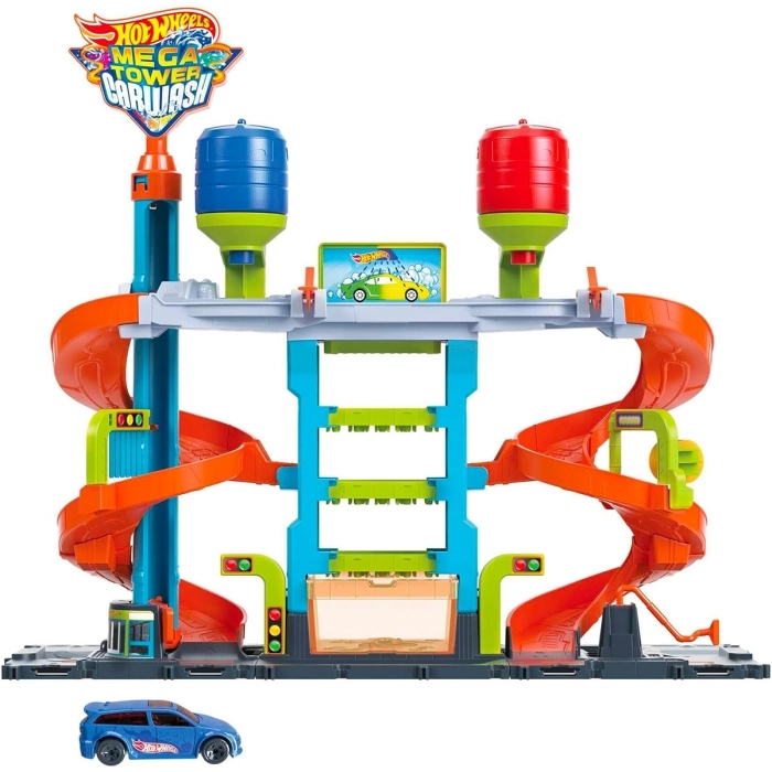 hot wheels mega tower car wash