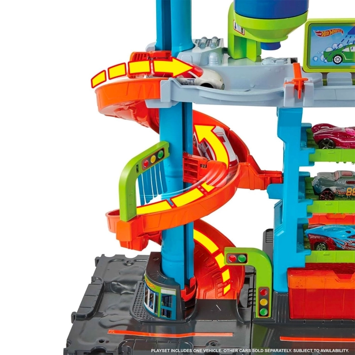 hot wheels mega tower car wash