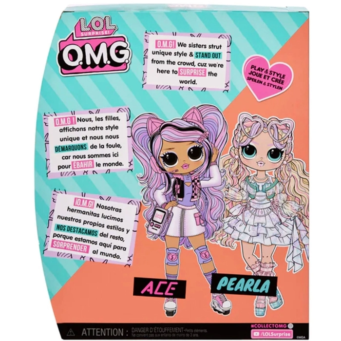 lol surprise omg - pearla - fashion doll 25cm