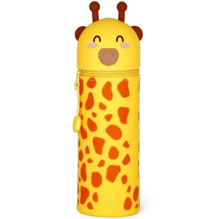 astuccio 2 in 1 in silicone - kawaii - giraffa