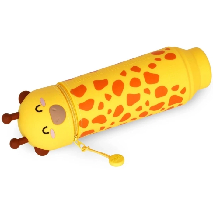 astuccio 2 in 1 in silicone - kawaii - giraffa