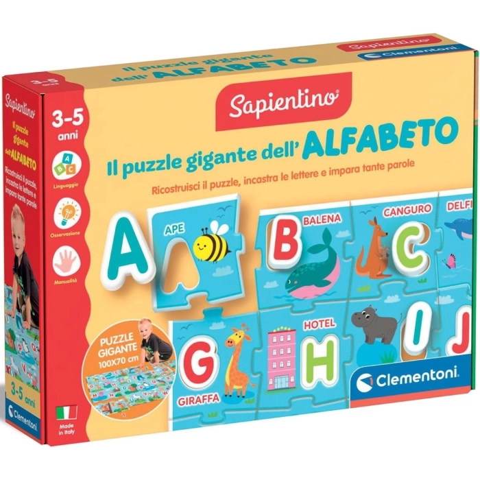 sapientino montessori - il puzzle gigante dell'alfabeto