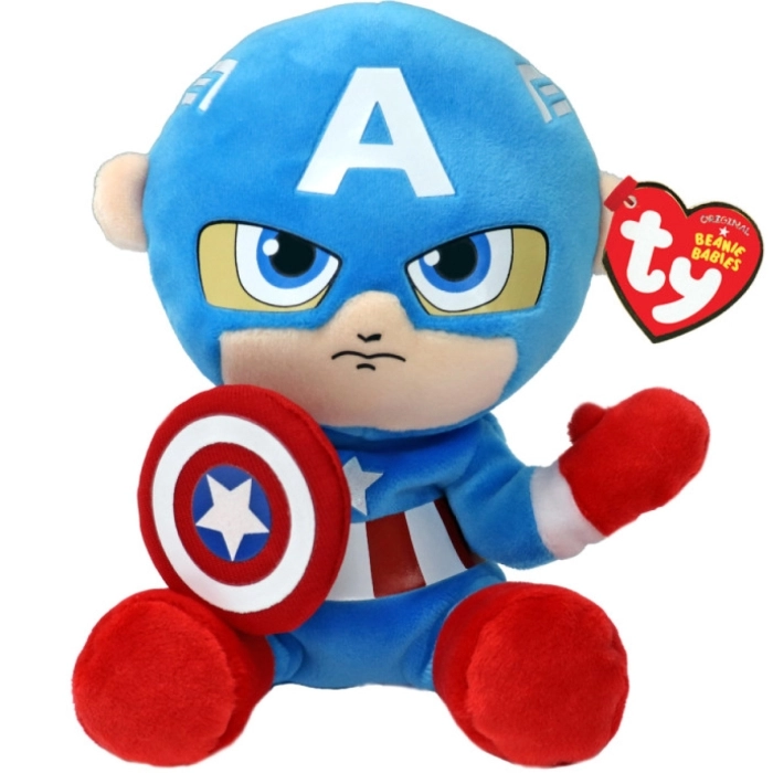 marvel floppy captain america - peluche 20cm