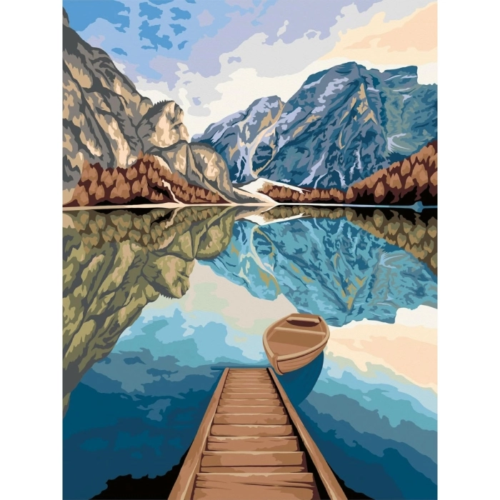 creart serie b canvas - lago di montagna