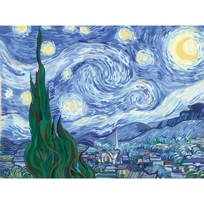 creart serie b canvas - van gogh: notte stellata