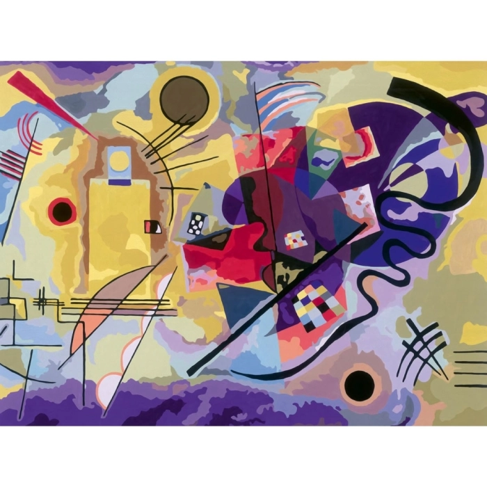 creart serie b canvas - kandinsky: giallo, rosso, blu