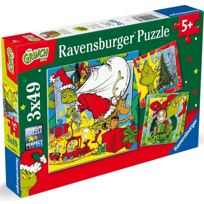 il grinch - puzzle 3x49 pezzi