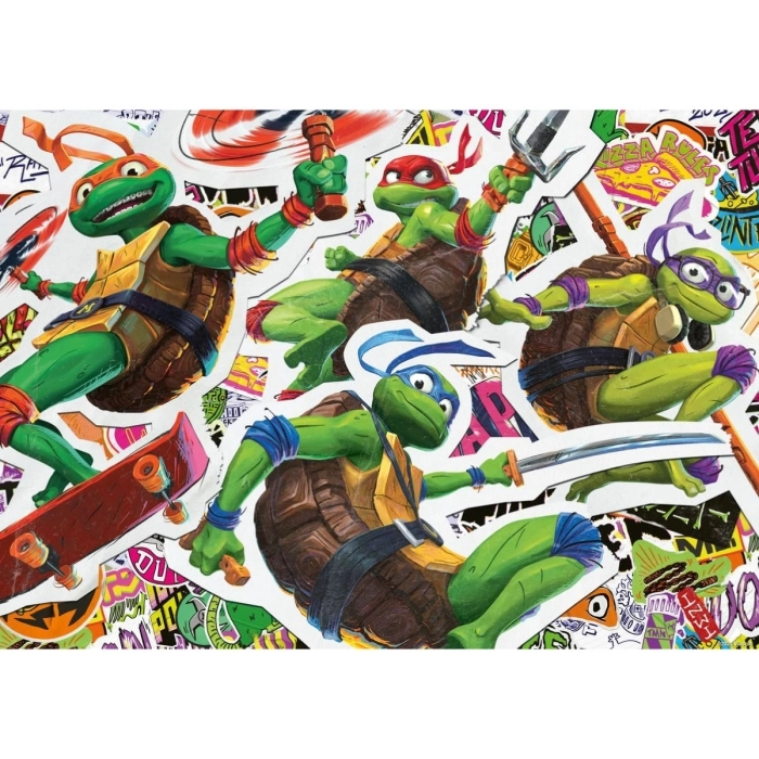 tartarughe ninja all'attacco - puzzle da pavimento 60 pezzi