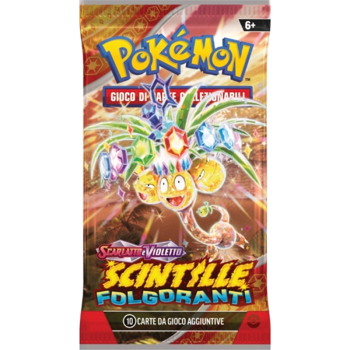 pokemon scarlatto e violetto scintille folgoranti - bustina singola 10 carte (ita)