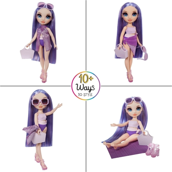 rainbow high - swim and style - violet - fashion doll 28cm