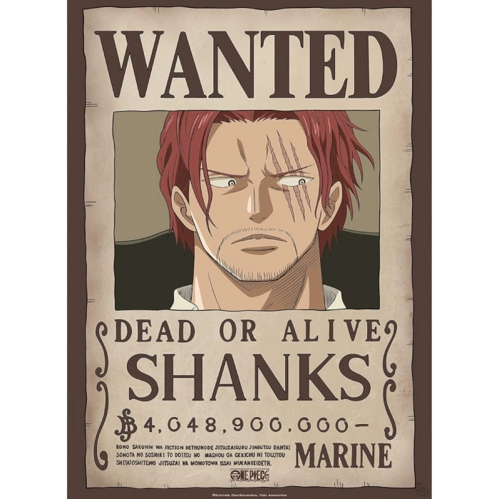 one piece - poster maxi 91,5x61cm - wanted shanks wano