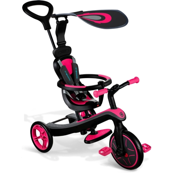 globber - triciclo xplorer trike 4in1 - rosa neon