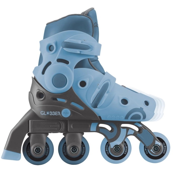 globber - learning inline skates 2 in 1 - ash (taglia 26-29)