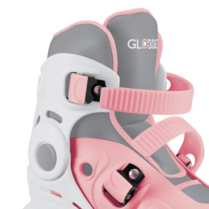 globber - learning inline skates 2 in 1 - rosa pastello (taglia 26-29)