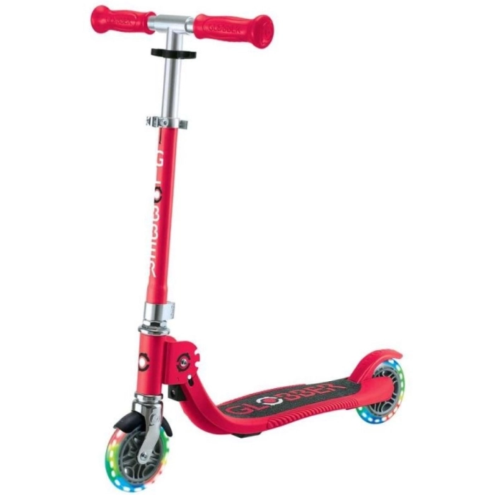 globber - flow foldable junior light - monopattino pieghevole con luci - rosso