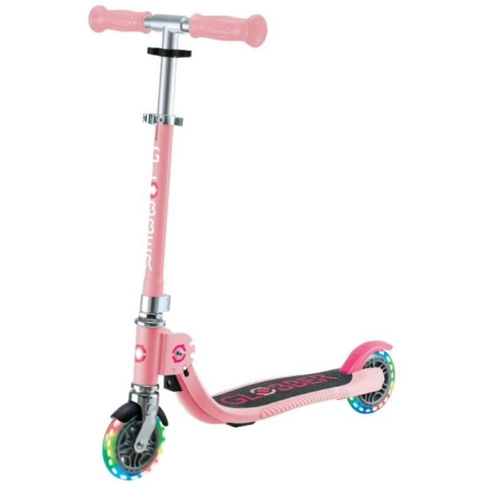 globber - flow foldable junior light - monopattino pieghevole con luci - rosa pastello