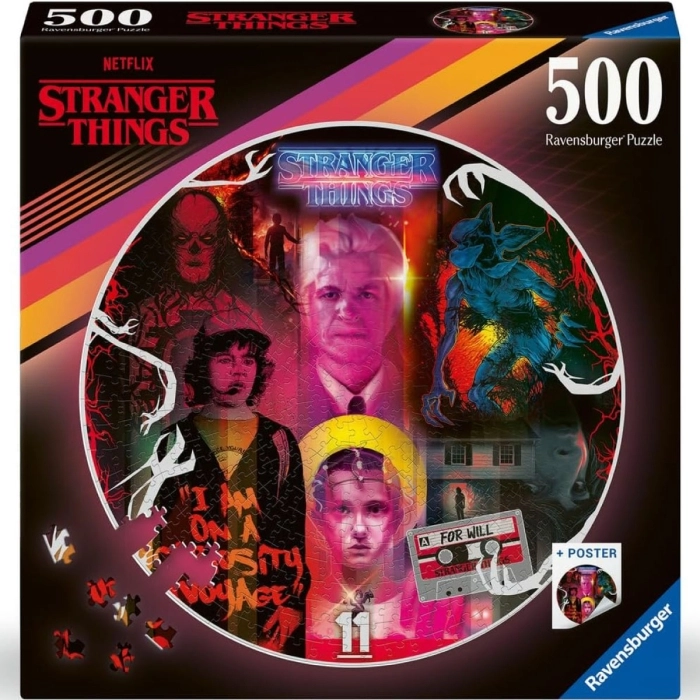 stranger things - round puzzle 500 pezzi