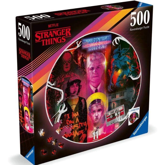 stranger things - round puzzle 500 pezzi