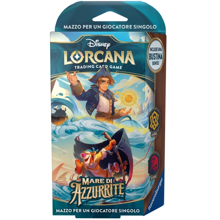 lorcana - mare di azzurrite - ambra & rubino - starter deck (ita)