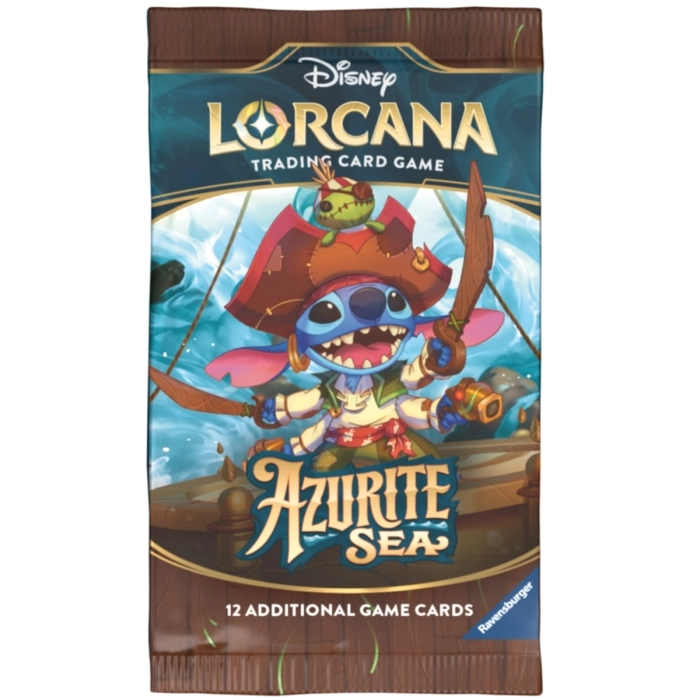 lorcana - azurite sea - bustina singola 12 carte (eng)