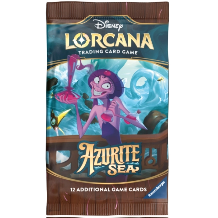 lorcana - azurite sea - bustina singola 12 carte (eng)