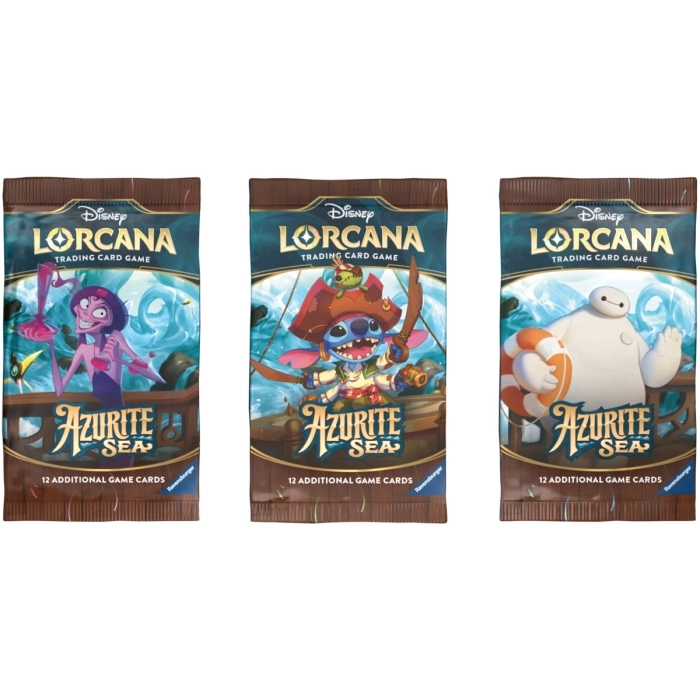 lorcana - azurite sea - bustina singola 12 carte (eng)